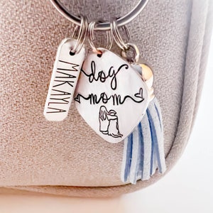 Personalized Dog Mom Keychain, Fur Mama, Dog Papa, Dog Dad image 9