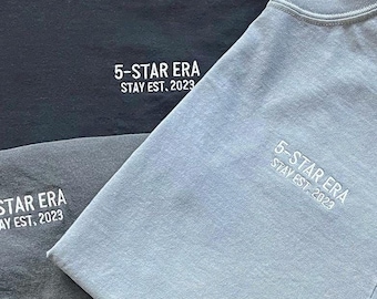 5-Star Era Embroidered Tshirt || Stray Kids