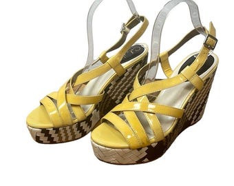 Zapatos de tacón de cuña tejidos Cole Haan X Nike Air Genevieve, estilo vintage Y2K, talla 8