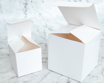 10x Plain White Boxes DIY Party Favour Birthday Bomboniere Small Large Jewellery Gift Packaging Multiple Sizes