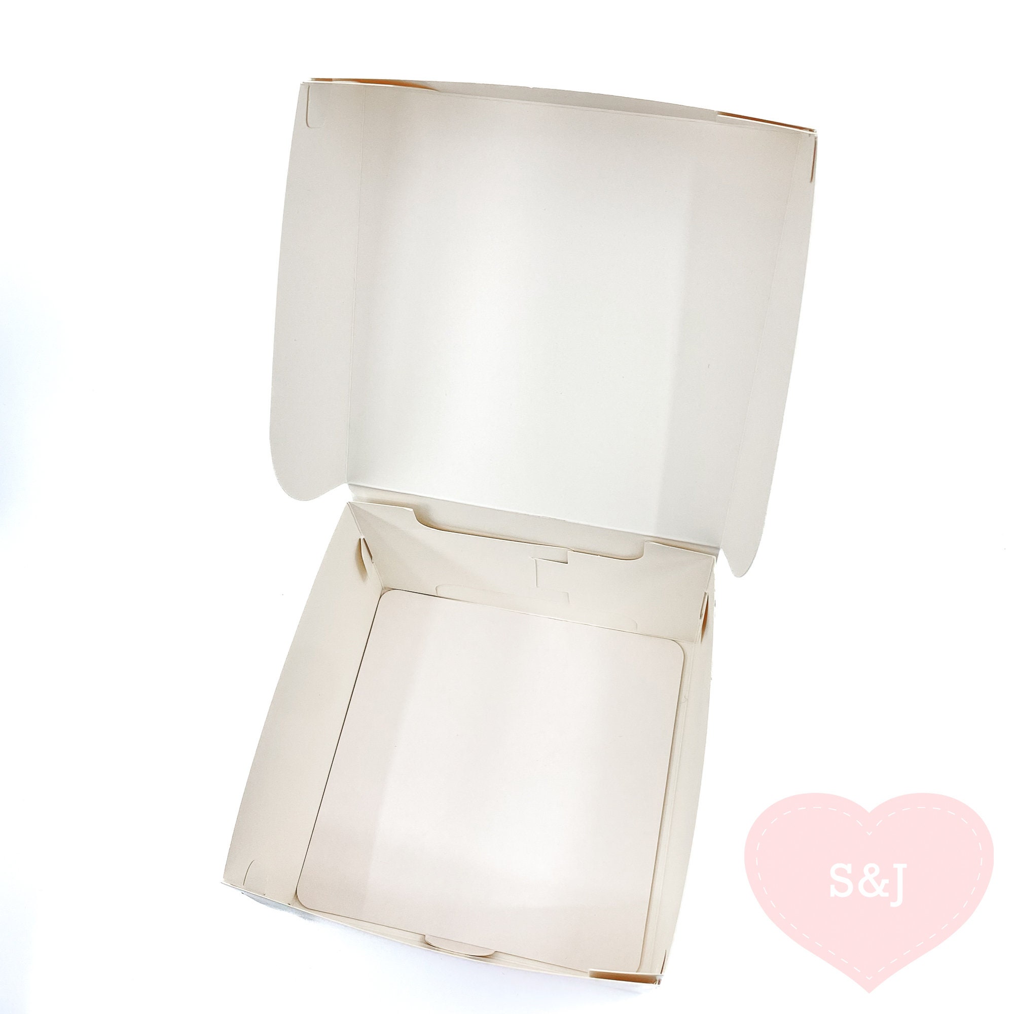 10x Cake Cardboard Box 15.5x15.5x10cm Flip Lid Base Board Etsy Australia