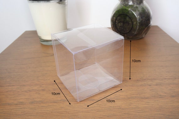 10X Clear Plastic PVC Box with Handle Wedding Party Favour Gift