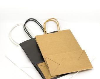 Kraft Paper Gift Bag with Twist Handle (50pk)