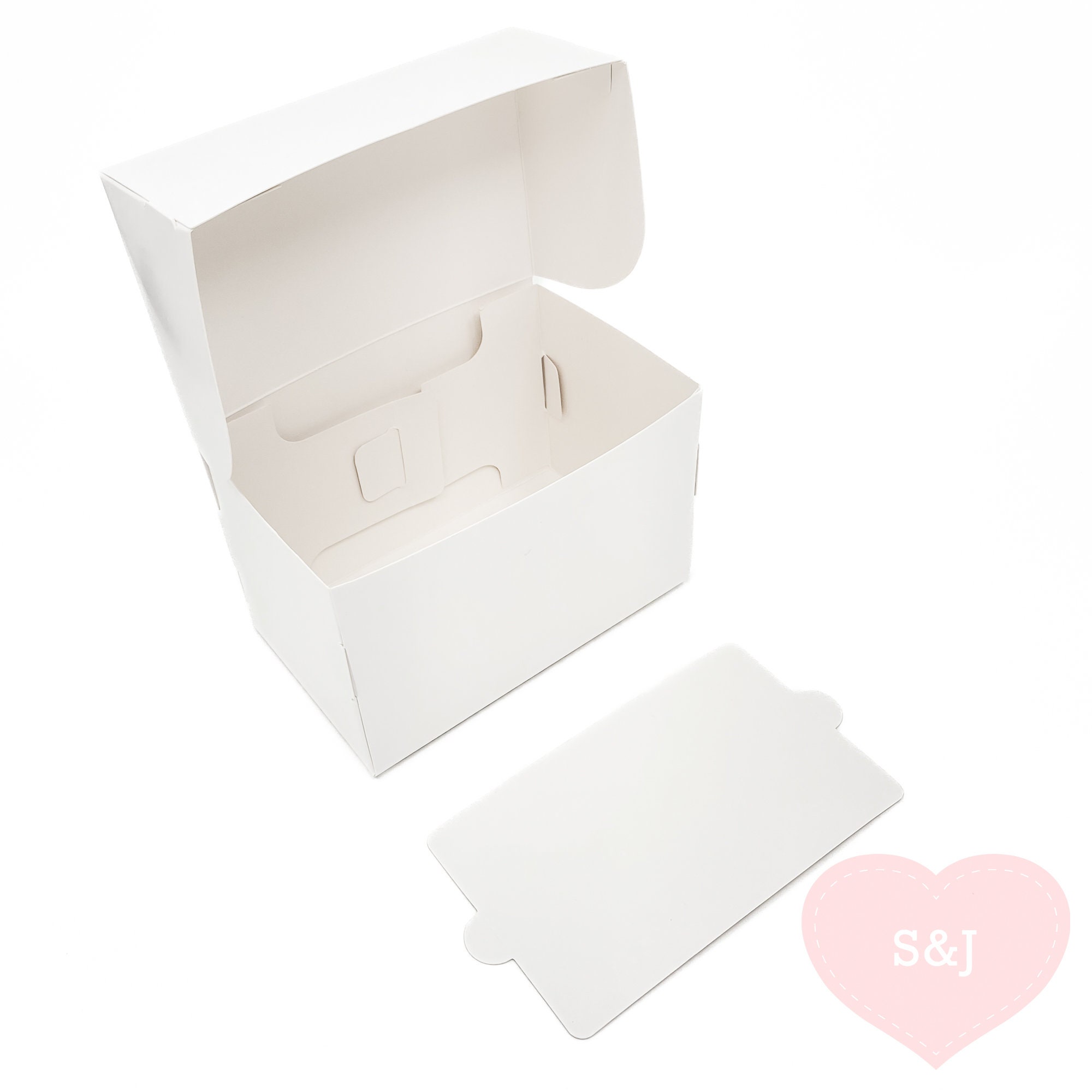 10x Cake Cardboard Box 15.5x15.5x10cm Flip Lid Base Board Etsy Australia