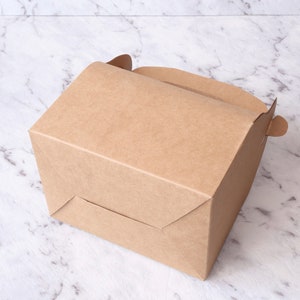 Kraft Cardboard Gable Box with Tray (50pk) - 14x10x12cm Bild 10