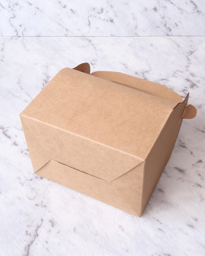 Kraft Cardboard Gable Box with Tray (50pk) - 14x10x12cm Bild 10