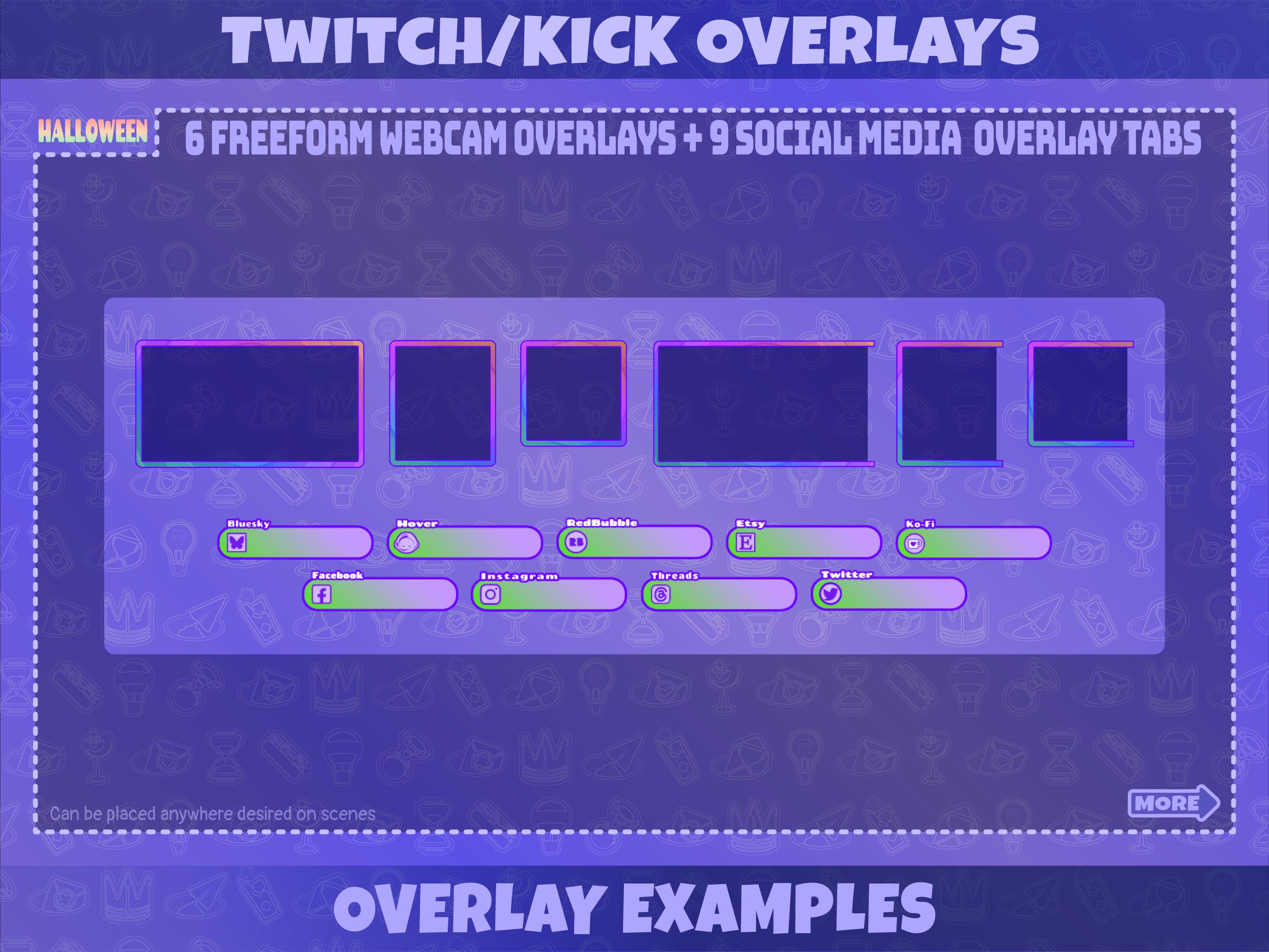 Spooky Halloween Stream Overlay Pack for Twitch Kick Youtube | Spooky ...