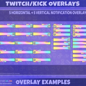 Rainbow Stream Overlay Pack for Twitch Kick Youtube | Stream Scenes ...
