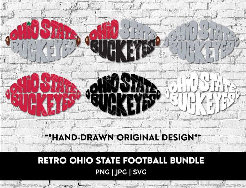 Retro Ohio State Buckeyes SVG: Hand-drawn Lettering (digital Download ...