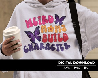 Weird Moms Build-personagebestand: SVG, PNG, JPG (digitale download)