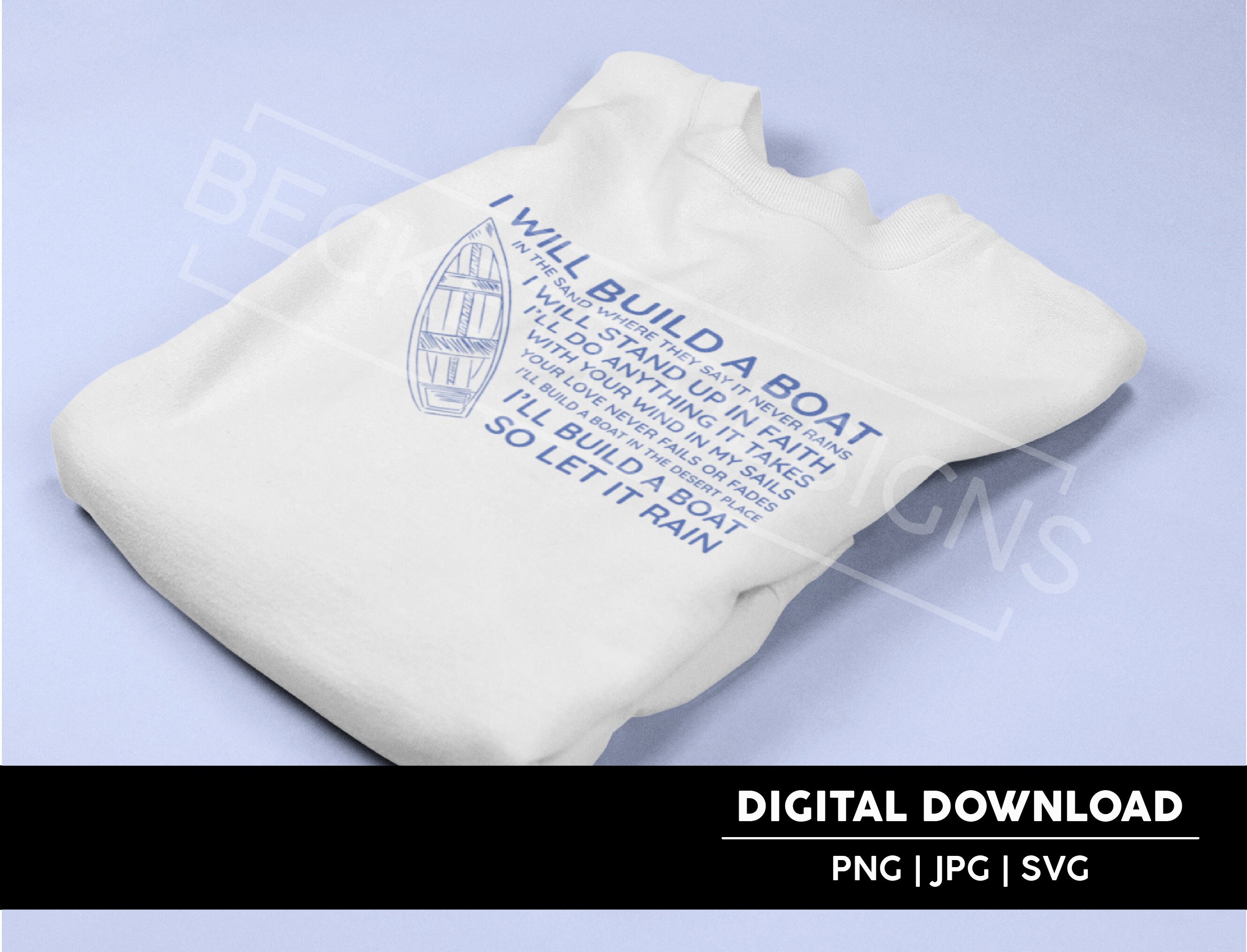 Build a boat lyrics digital download cut file svg jpg png