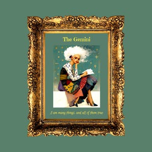 Gemini Göttin Affirmation Karte-5x7 druckbare Sternzeichen Archetyp-Gemini Saison Geschenk-Astrologie-inspirierte digitaler Download