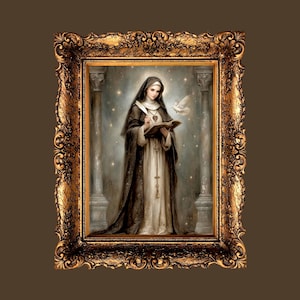 Saint Teresa of Avila - Saints and Messengers Collection- Catholic Saint Wall Art 8x10 inch -  instant download- Christian gift