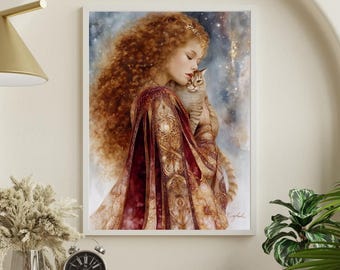 Freya nordische Göttin Kunstdruck | Empowering Sacred Feminine (Digitaler Download)