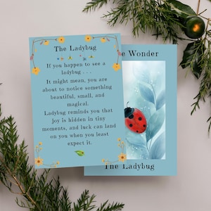 Ladybug Power Animal Nursery Art – Whimsical Insect Print (Digital Download)