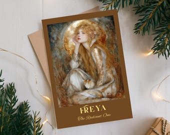 Freya Archetyp Karte | Nordische Göttin Kunst zum Ausdrucken (JPG & PDF)