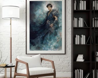 Hades Portrait Art Poster | Mythic Greek God Fine Art Print (24x30)