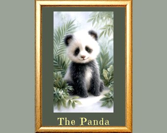 Panda Power Animal Card for Kids - Printable 2.75x4.75 Inches