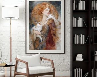 Freya Goddess Art Print | Norse Mythology, Sacred Feminine (Digital Download)