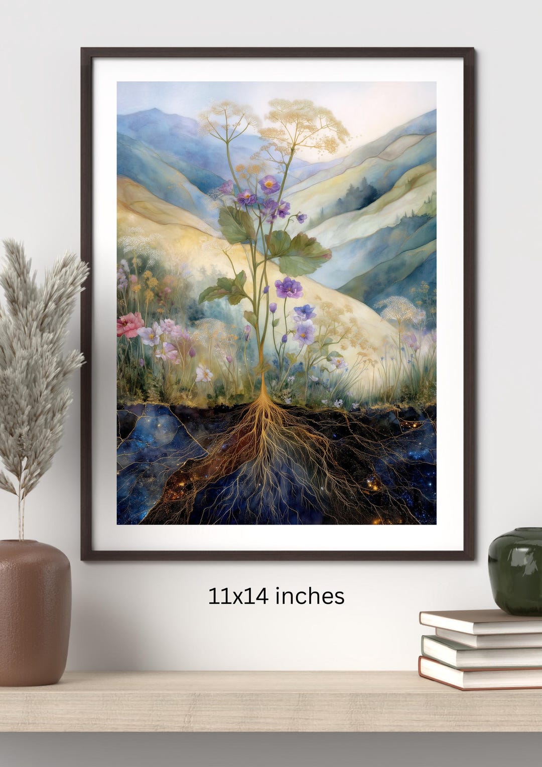 Gaia Earth Mother Wall Art Printable, Botanical Abundance Decor, Nature ...