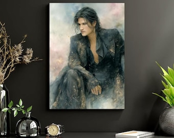 Hades Portrait Poster | Mythic Greek God Fine Art Print (Digital Download)