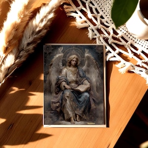 Archangel Metatron Greeting Card-5x7 inch Spiritual Printable Card-Sacred Geometry Art-Instant download-Angel Card Blank inside-Bonus Art