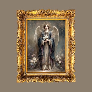 Archangel Gabriel Printable Wall Art-8x10 Digital Download-Spiritual Home Decor-Messenger of Light