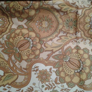 Gorgeous vintage cotton chintz fabric wonderful colors and paisley design image 1