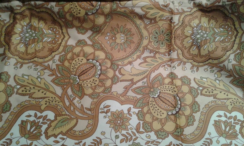 Gorgeous vintage cotton chintz fabric wonderful colors and paisley design image 1