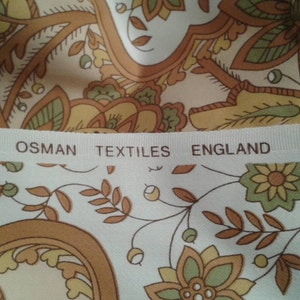 Gorgeous vintage cotton chintz fabric wonderful colors and paisley design image 3