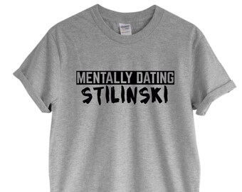 Mentally Dating Stilinski Unisex Style Loose Fit Boxy Tee