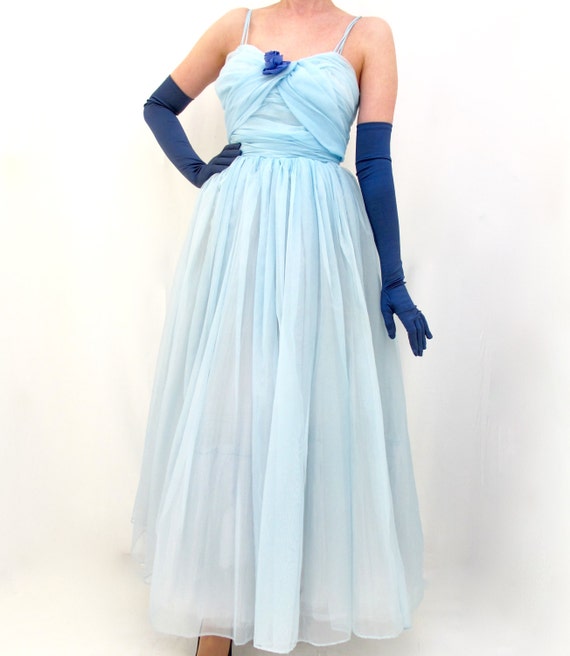 Vintage Original 1950's Beautiful Floaty Chiffon P