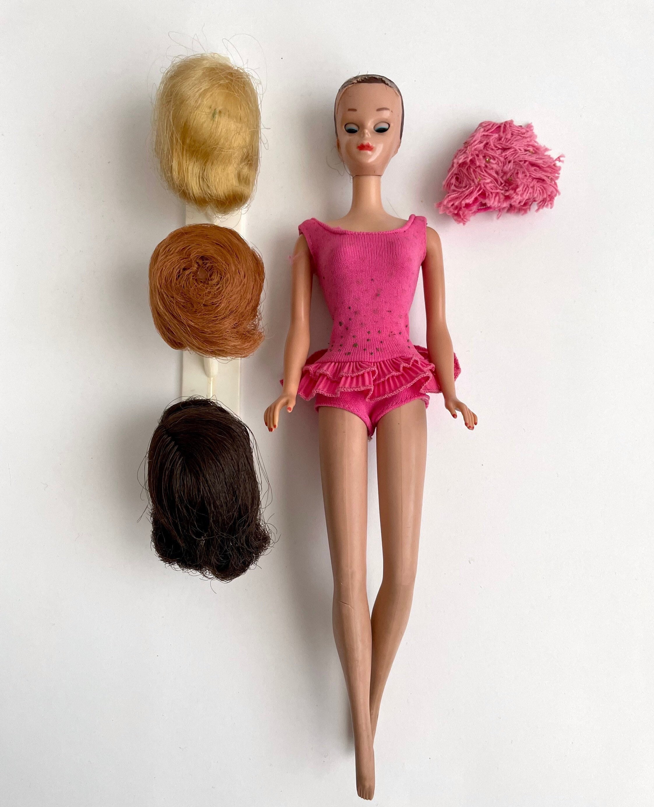 Vintage 1964 Miss Barbie 1060 With Original Bathing Suit Wigs and Wig Stand Etsy
