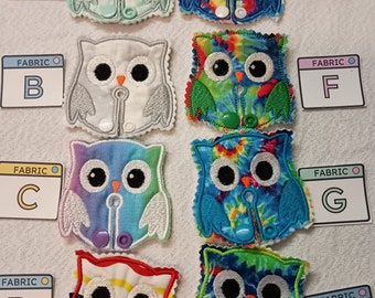 Owl G-tube Pad Tube Pad/Cover 4  layer Pad  Pick Fabric choice Gastrostomy feed button pad gauze alternative, stoma cover