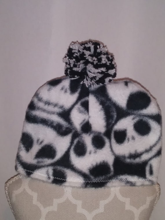 white fleece baby hat