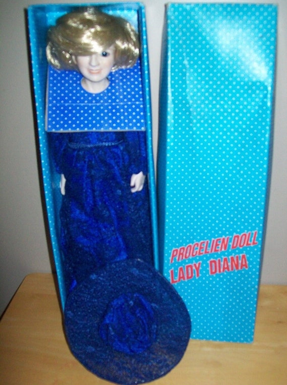 princess diana porcelain doll in blue dress ALINA Formal Dress