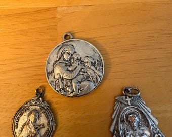 Lot of 3 Religious Medals or Pendants