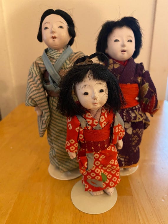 Vintage Japanese Ichimatsu Doll Family - Etsy