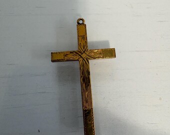Gold Cross Pendant - 12K Gold filled