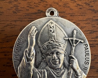 Vintage Italian Catholic Religious Medals Depicting Pope John Paul II