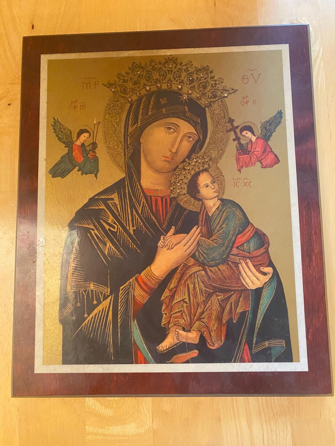 Our Lady of Perpetual Help Wooden Plaque - Etsy
