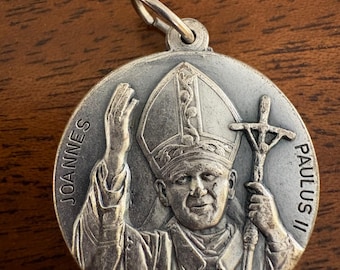 Vintage Italian Catholic Religious Medals Depicting Pope John Paul II