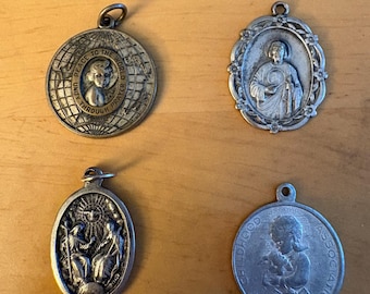 Vintage Lot of 4 Religious Medals