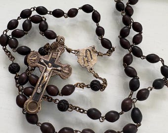 Vintage Roman Catacomb Reliquary Crucifix Rosary