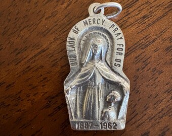 Vintage Catholic Religious Medal from the Mission of Our Lady of Mercy