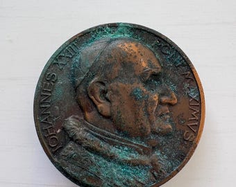 Pope Johannes XXIII Pont Maximus Vatican bronze medal Lady Madonna Medal or Token
