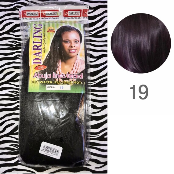 Purple Black Long Darling Abuja Braid Cornrows Synthetic Etsy