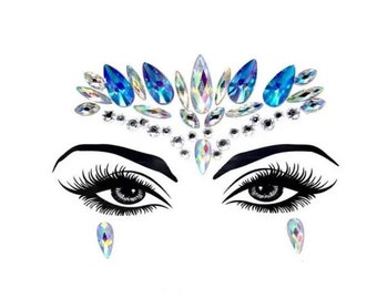 Face & Body jewel adhesive | Festival Rave Party Wedding Tattoo face acrylic glass gem crystals sticker