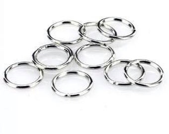 10 pack of silver metal circle rings fashion hair braid dreadlock clip bead cuffs braiding accessories