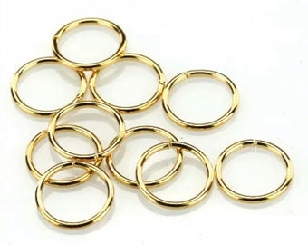 10 pack of gold metal circle rings fashion hair braid dreadlock clip bead cuffs braiding accessories